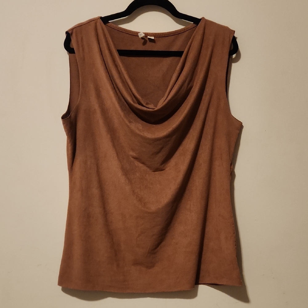 CATO Faux Suede Top